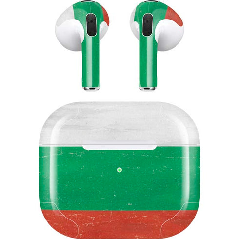 Bulgarian Flag Distressed Apple AirPods (3rd Gen 2021) Skin